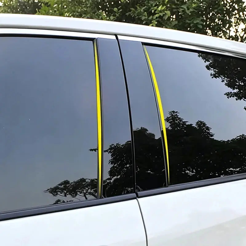 For Jaguar XJ X351 2009-2019 B/C Pillar Post Stickers PC Window Middle Pillar Trim Decorative Car Exterior Protect Parts by InterCyprus Trading Ltd