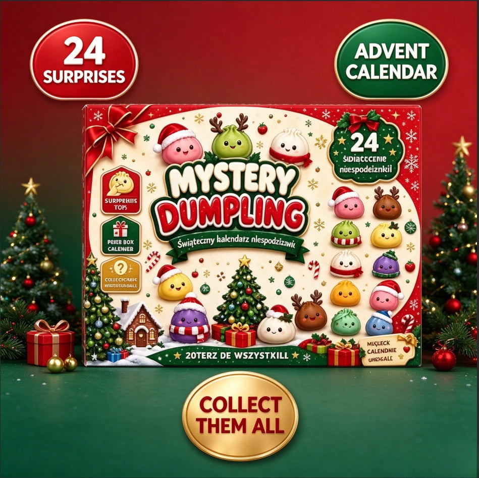 Christmas Advent Calendar 24 Pcs Dumpling Squishies Slow Rising Fidget Toy