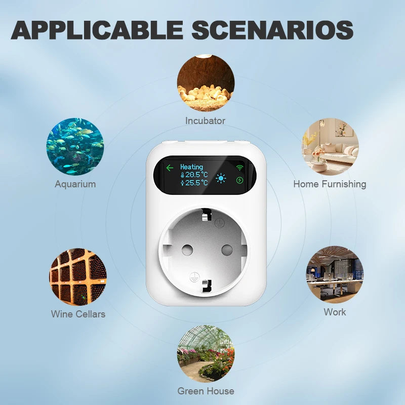 Smart WiFi Socket Thermostat &ndash; Alexa Google Home Compatible