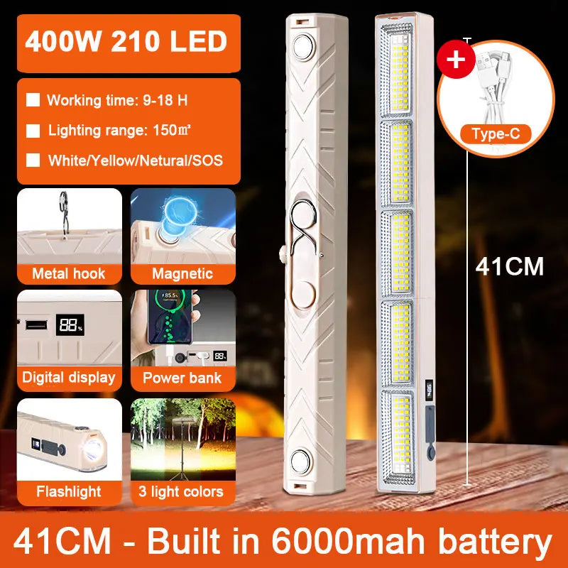 41cm IP65 Work Light &ndash; All Night Runtime with 6000mAh Battery 41cm 400W 6000mah
