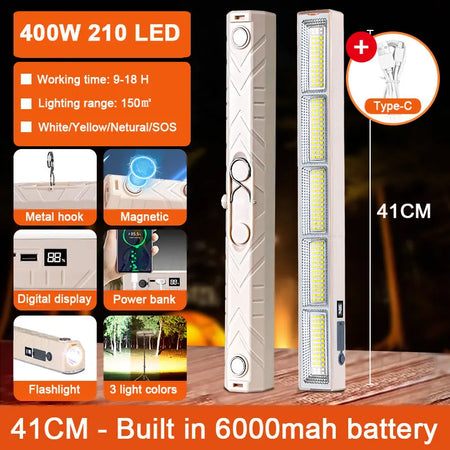 41cm IP65 Work Light &ndash; All Night Runtime with 6000mAh Battery 41cm 400W 6000mah