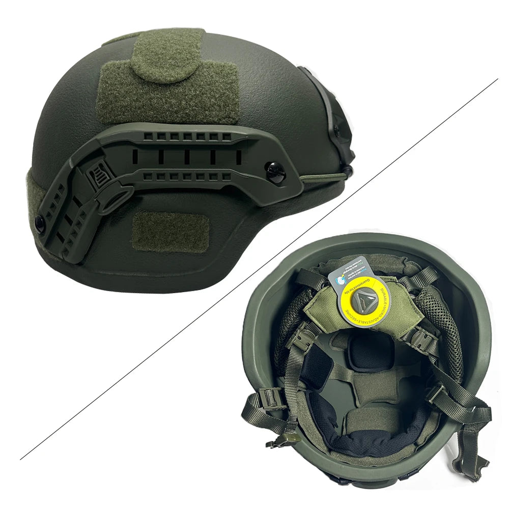 LPRED NIJ IIIA FAST Bulletproof Helmet MICH2000 &ndash; Compact MICH green wendy / M