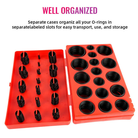 Universal Car O Ring Seal Kit &ndash; 419pc All Purpose Set Garage