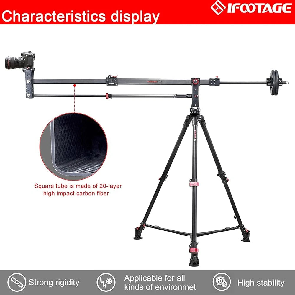 IFOOTAGE M1 III &ndash; 85in Carbon Fiber Jib Crane Foldable
