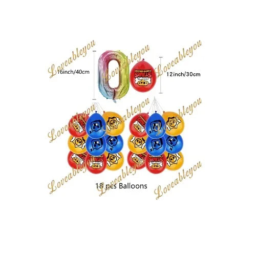 MINISO Shooting Game Birthday Party Decoration Set HY-G-0 / As Pictures
