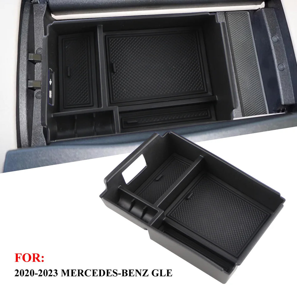 Armrest Storage Box ABS Plastic Center Console Organizer Left Hand Drive for Mercedes GLE
