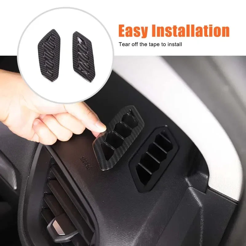 BMW Dashboard Air Outlet Frame Cover Carbon Fiber, ABS Plastic Interior Trim for Scratch Protection