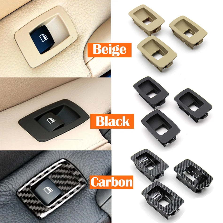 Window Switch Cover Panel Replacement for BMW 3 Series E90 E91 2004-2012 PC ABS Interior Trim