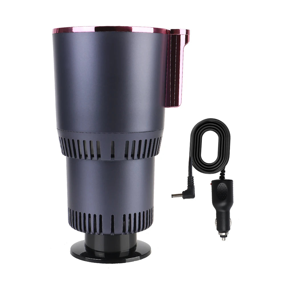 Car Cooling Heating Cup Holder &ndash; 12V Smart Display Temp PURPLE