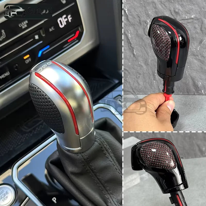Volkswagen Golf 7 GTI R Line Manete de Mudanças com Fibra de Carbono e Tampa de Logótipo Personalizado