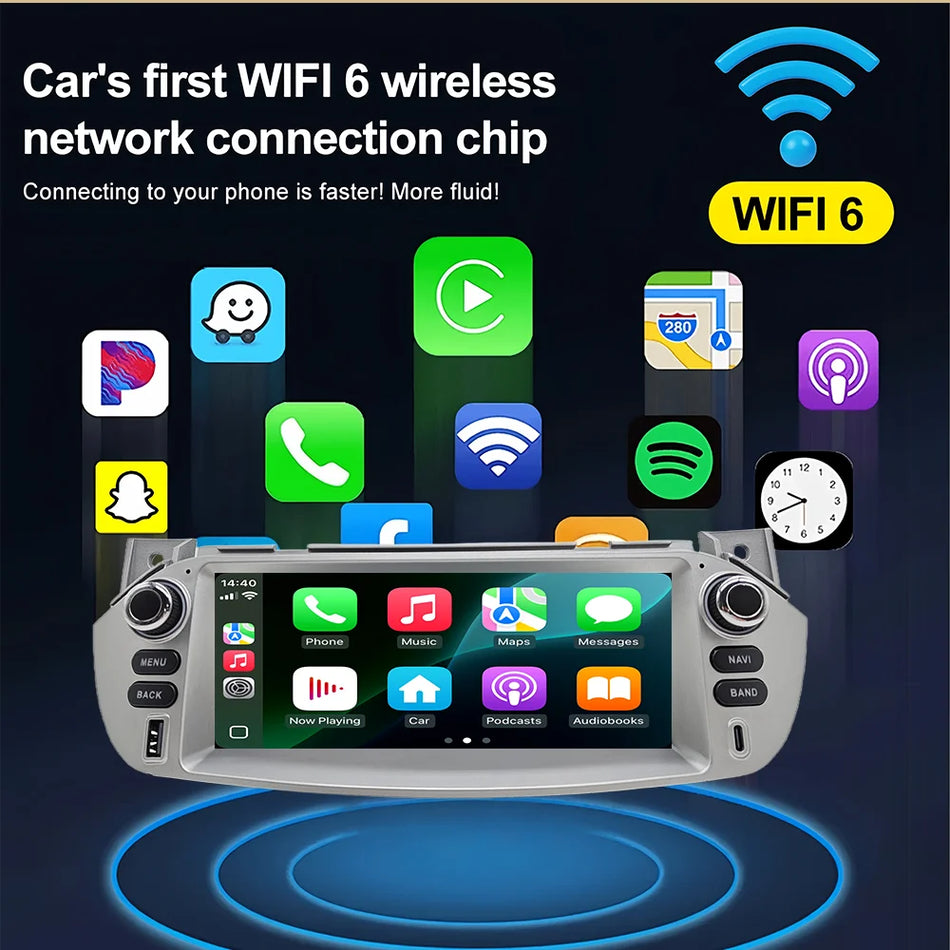 Bezprzewodowe Radio CarPlay Android 15 do Suzuki Alto Nissan Pixo 2009-2016 z nawigacją BT