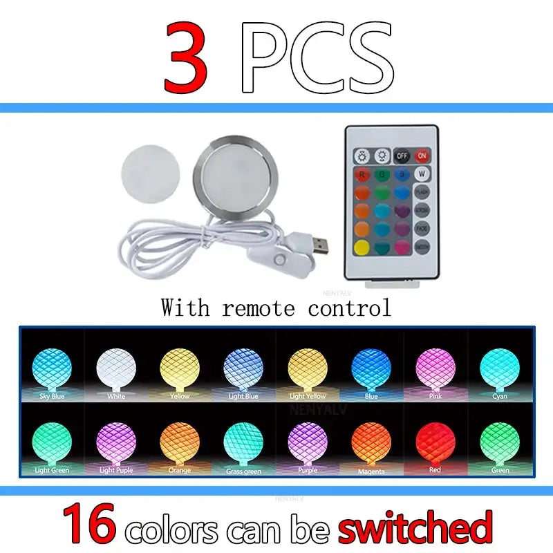 Bambu Lab LED Lamp Kit 001 Hardware For 3D Printing Parts 3 Sets-16 Colorful