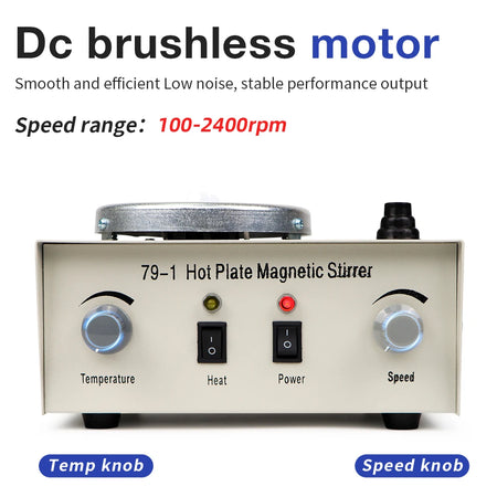 79-1 Heating Magnetic Stirrer &ndash; High Speed 2400RPM Plate
