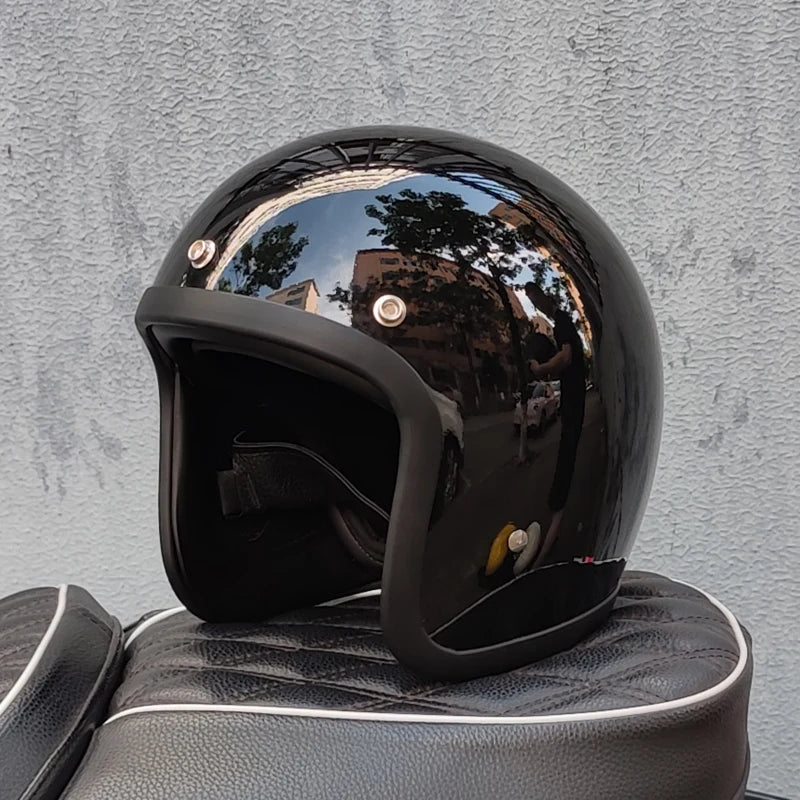 500TX Vintage Motorcycle Open Face Helmet &ndash; Fiberglass Body 2 / M
