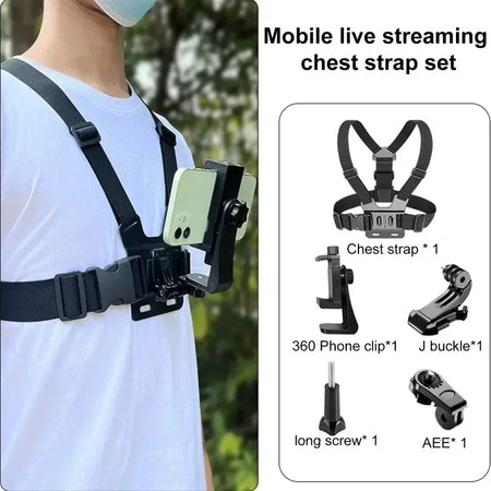 Mobile Phone Chest Strap Holder 5 In 1 &ndash; Immersive POV