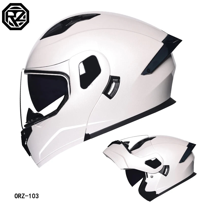 ORZ Modular Flip Helmet &ndash; Dual Lens Visor, DOT Certified 2 / M