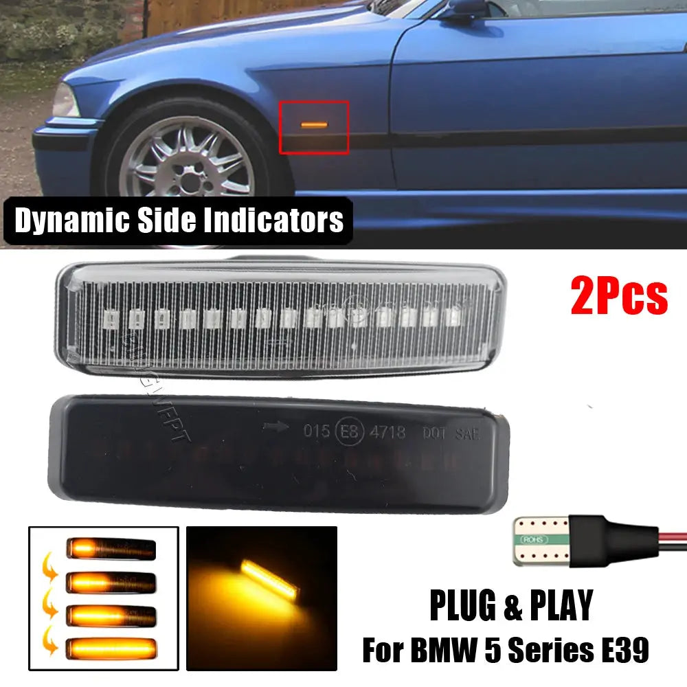 Good Quality Dynamic Turn Signal Light Side Marker Fender Sequential Lamp Indicator For BMW 5 Series E39 1995-2003 M5 by InterCyprus Trading Ltd