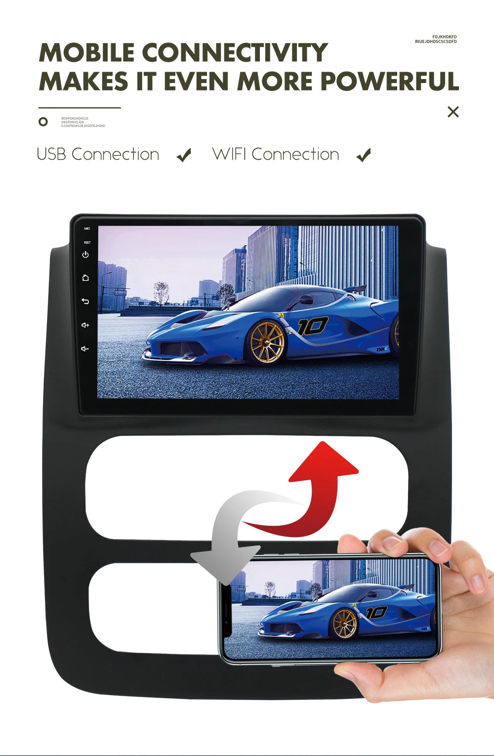 9 Inch Car Radio CarPlay Android Auto - 1080HD Split Screen