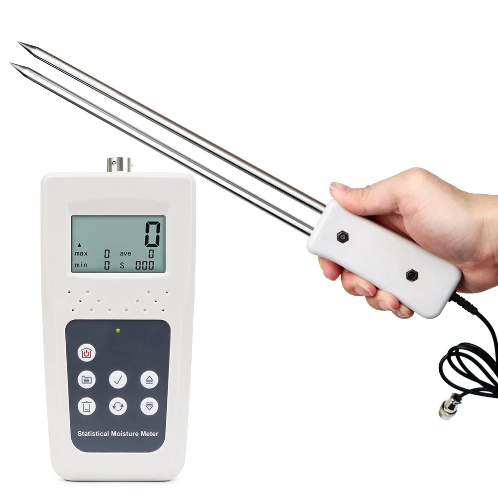KMS680H Portable Hay Moisture Meter - HD LCD Screen Double Needles