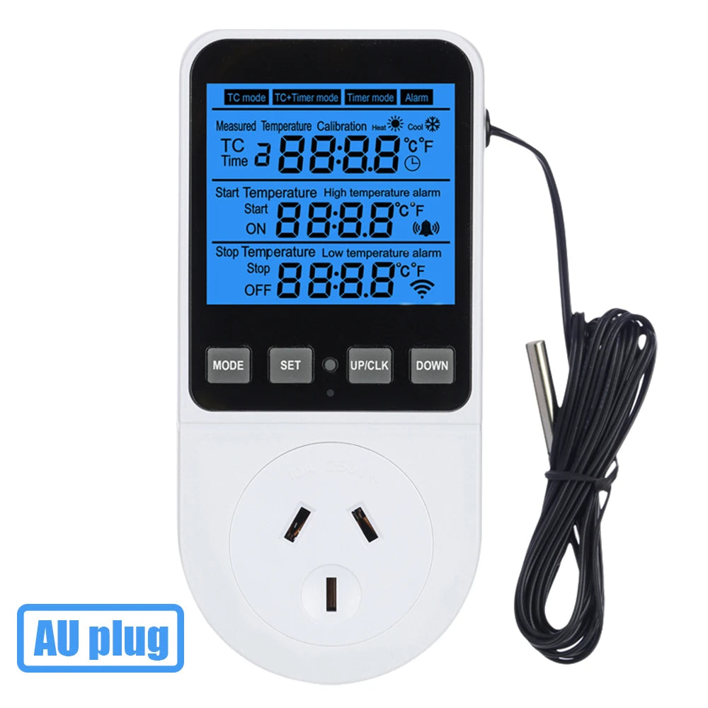 Temperature Controller Socket &ndash; Digital Thermostat Control AU Plug Backlight