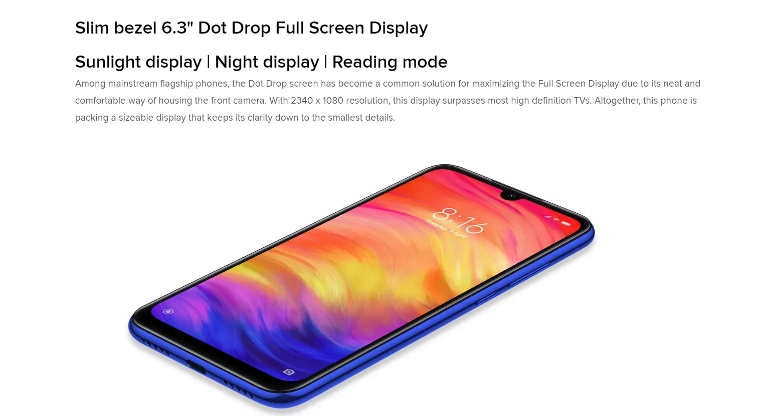 Xiaomi Redmi Note 7 Pro - Long Battery Life 4000mAh