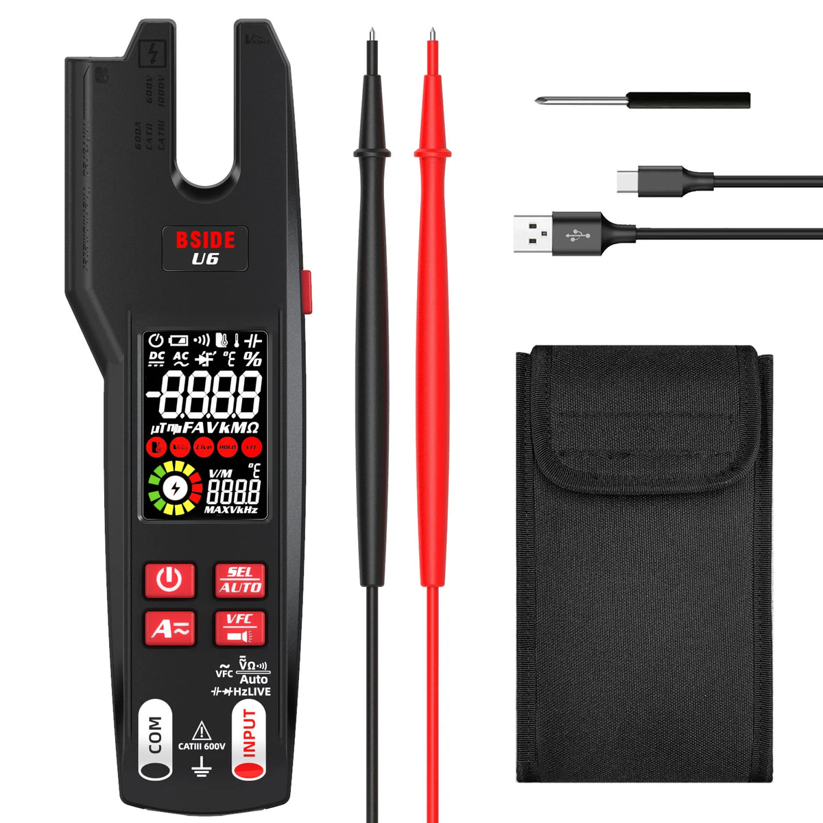 BSIDE u6 &ndash; Clamp Meter With Smart Mode IR Thermometer U6 / CHINA