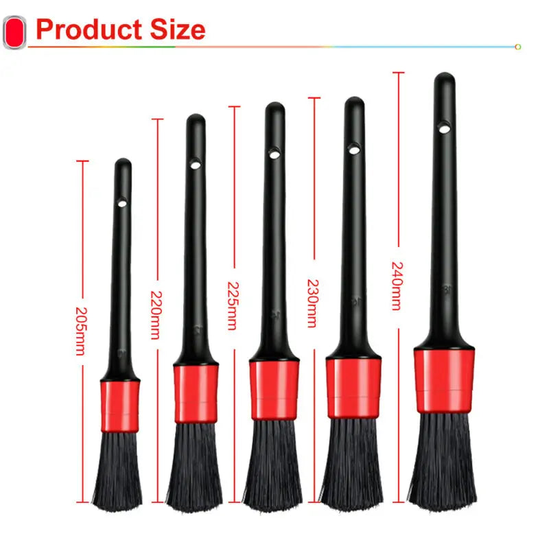 5 Pcs Car Cleaning Brush Kit &ndash; Multi Size Detail Cleaning