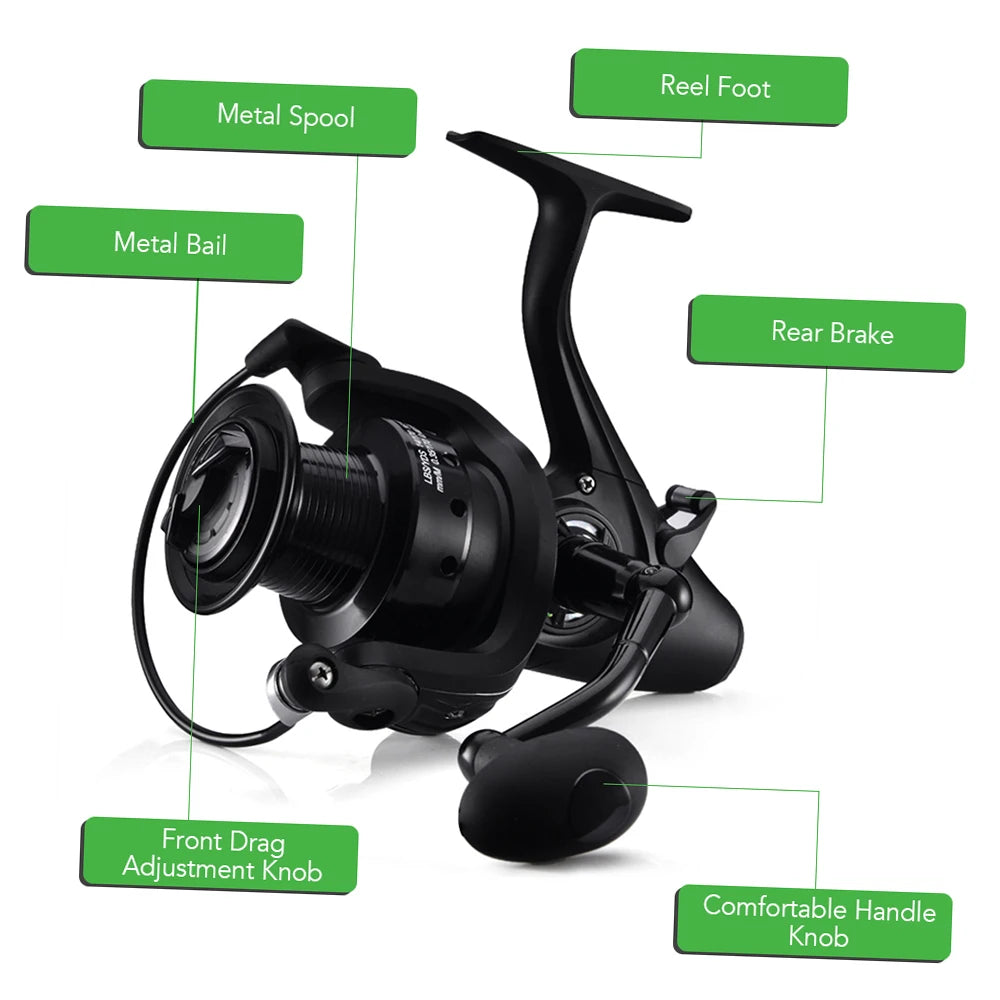 12+1 BB Spinning Reel &ndash; Front Rear Double Drag Saltwater