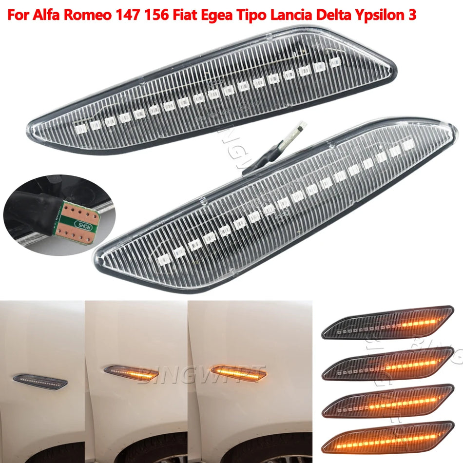 Luz de Marcador Lateral LED Dinámica para Alfa Romeo 156 Sportwagon