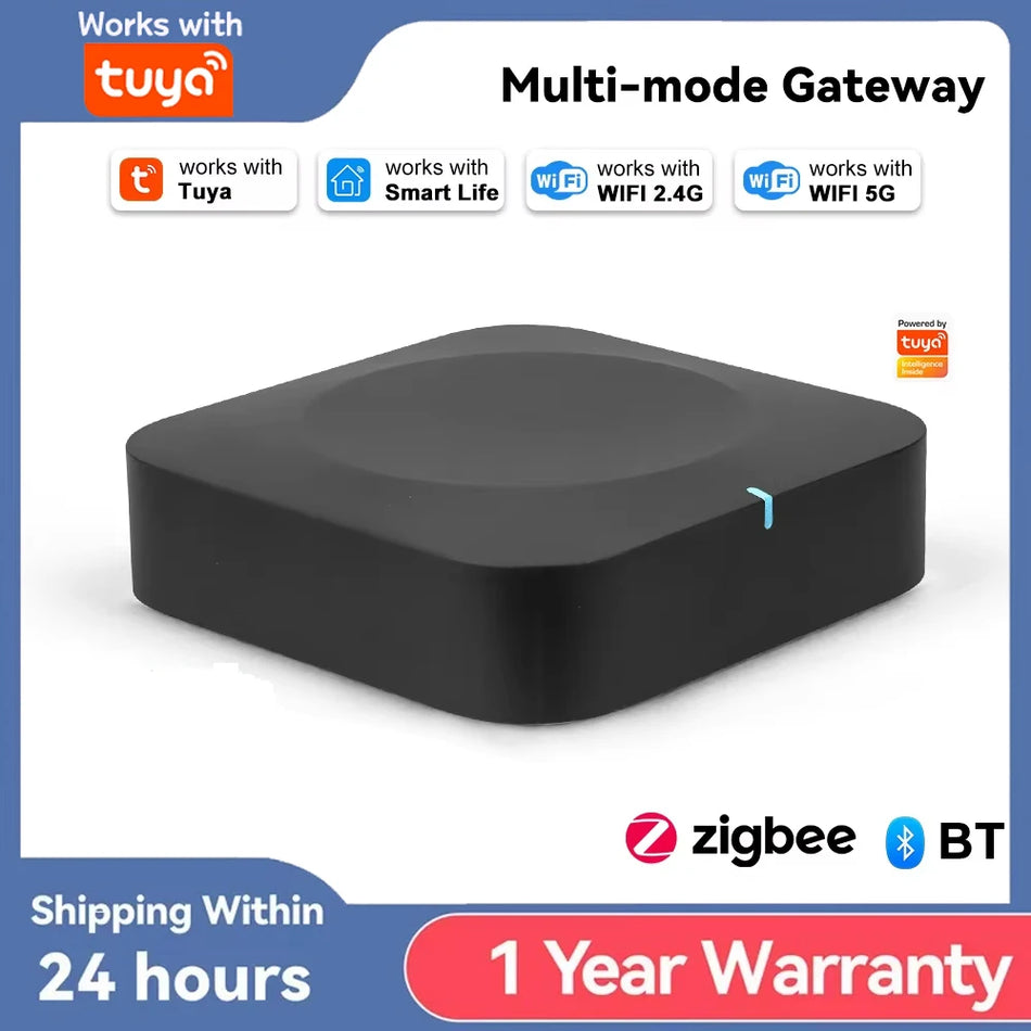Dwupasmowy inteligentny hub bramy domowej z Zigbee, WiFi i Bluetooth dla Tuya