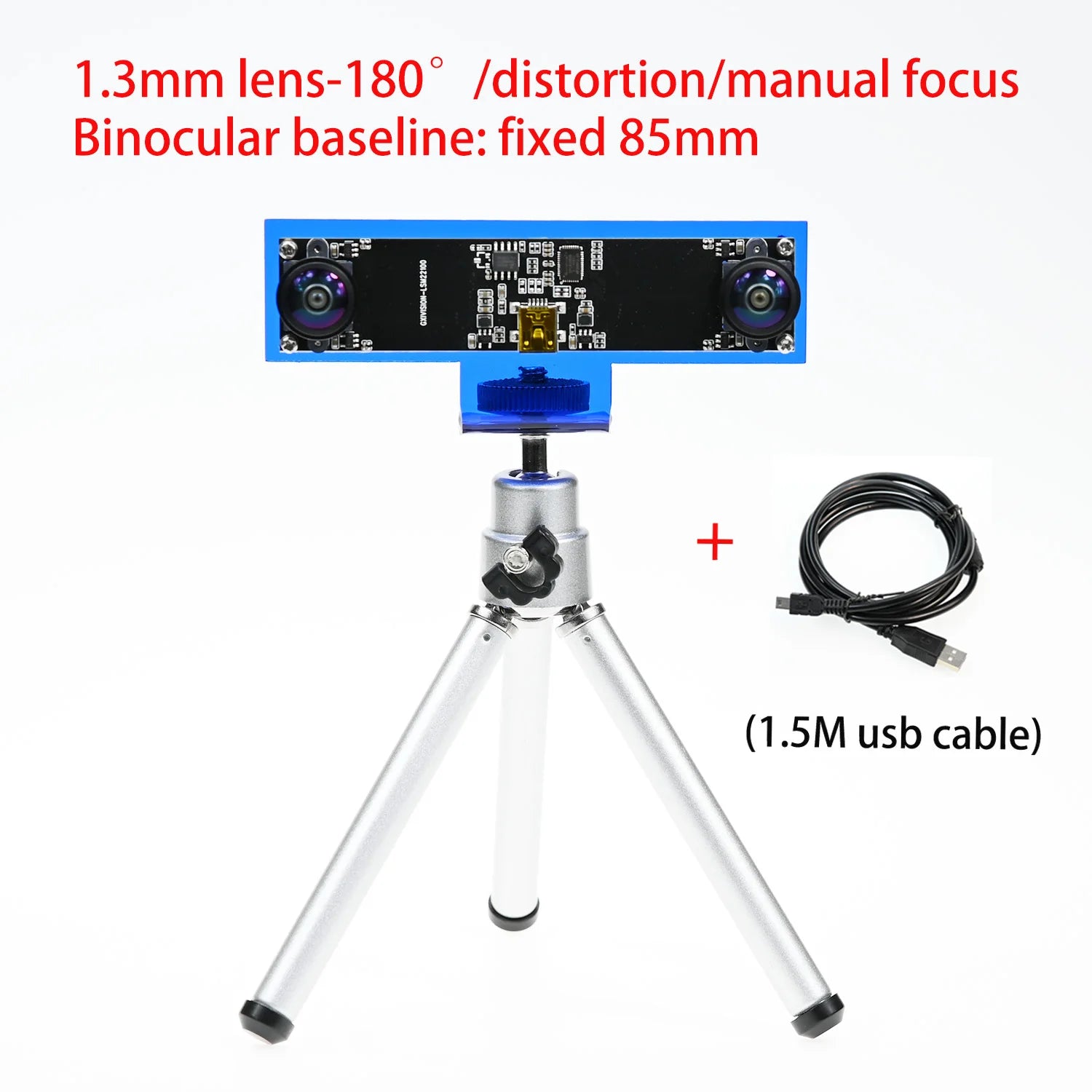 GXIVISION 720P Dual Lens USB Camera Module for 3D Depth and Face Recognition 1.3mm with tripod