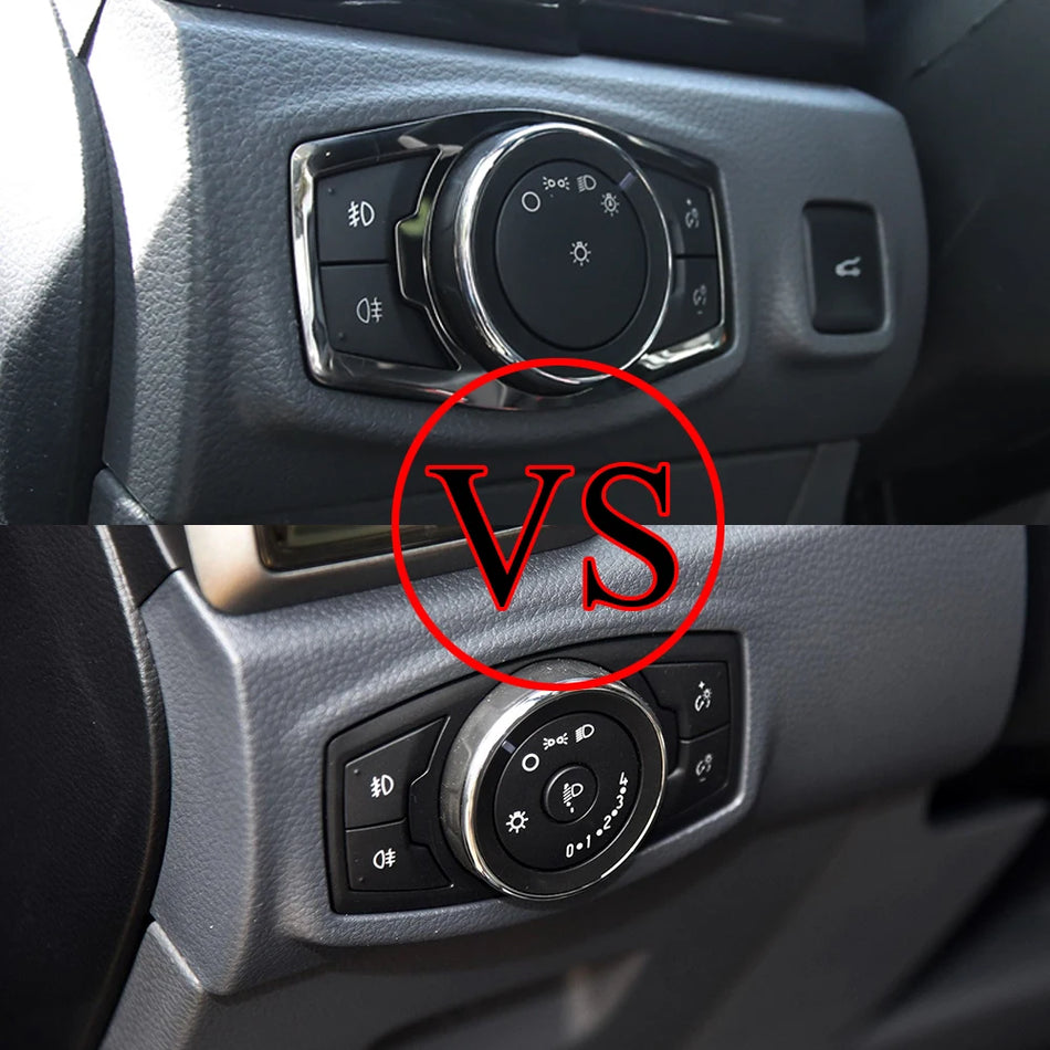Pannello interruttore dei fari per Ford Focus con trim in acciaio inossidabile Aggiornamento interno premium