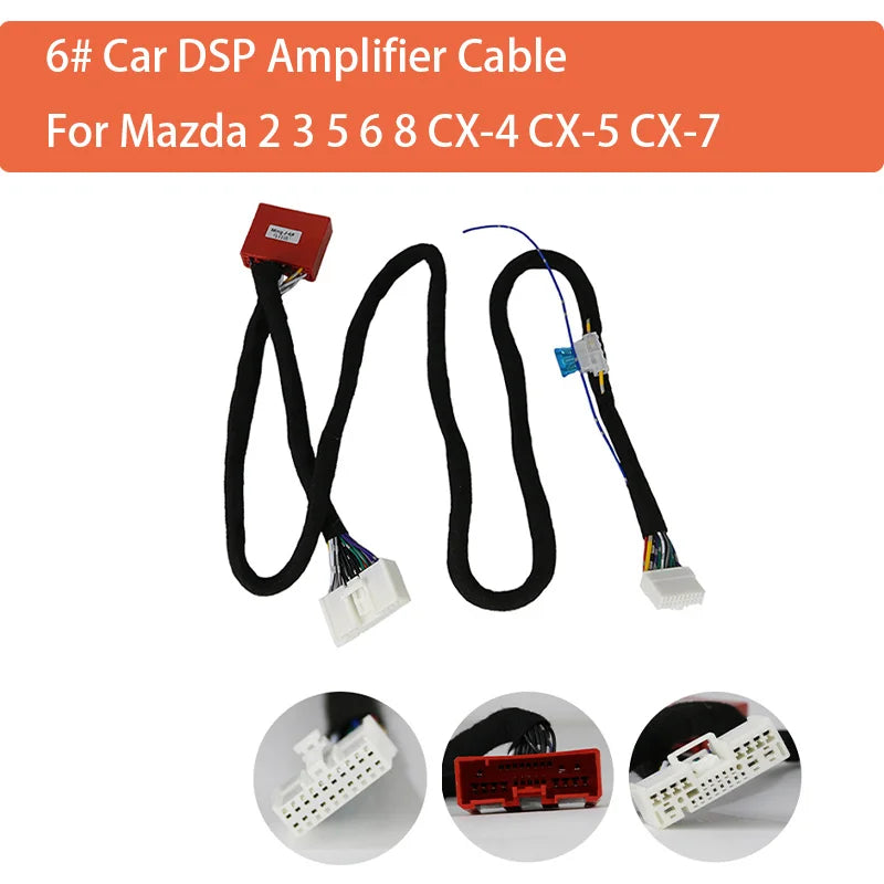 Wiring Harness With ISO Plug For Mazda 2 3 5 6 CX-4 CX-5 Adapter