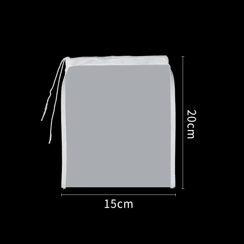 Reusable Nylon Food Filter Bag for Soy Milk, Nut Milk, Tea, and More A