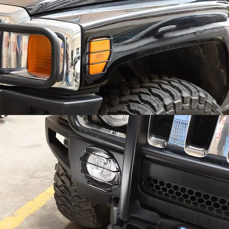 Защитная наклейка на задний бампер из углеродистой стали черного цвета Hummer H3