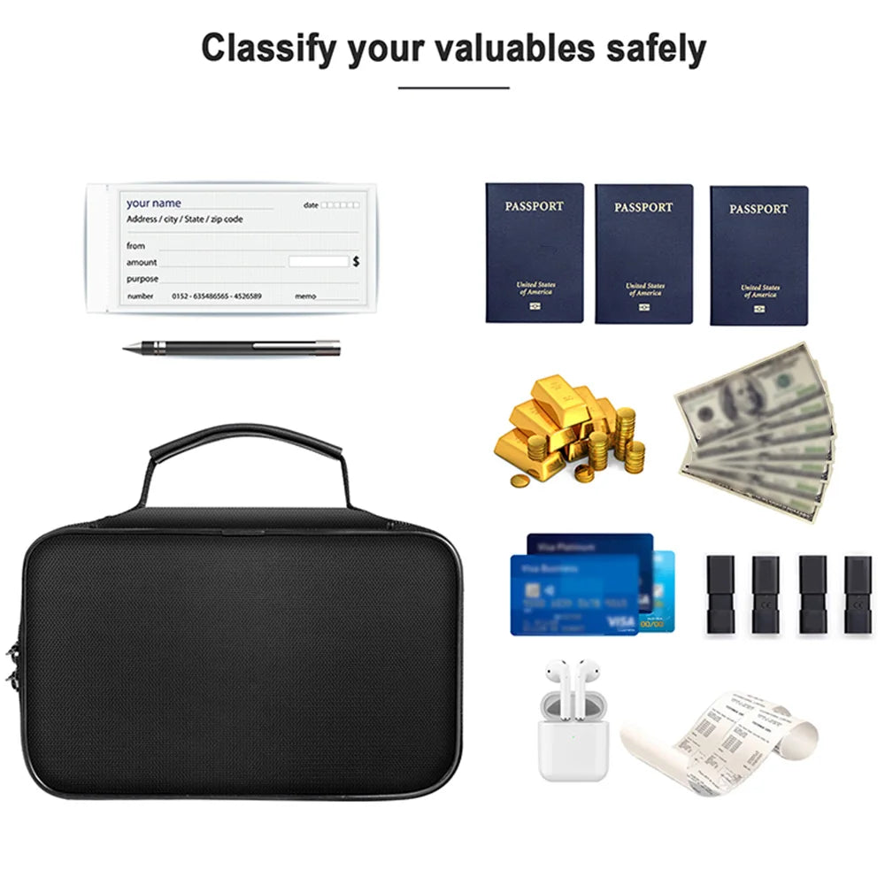 Small Fireproof Handbag &ndash; Waterproof Passport Organizer