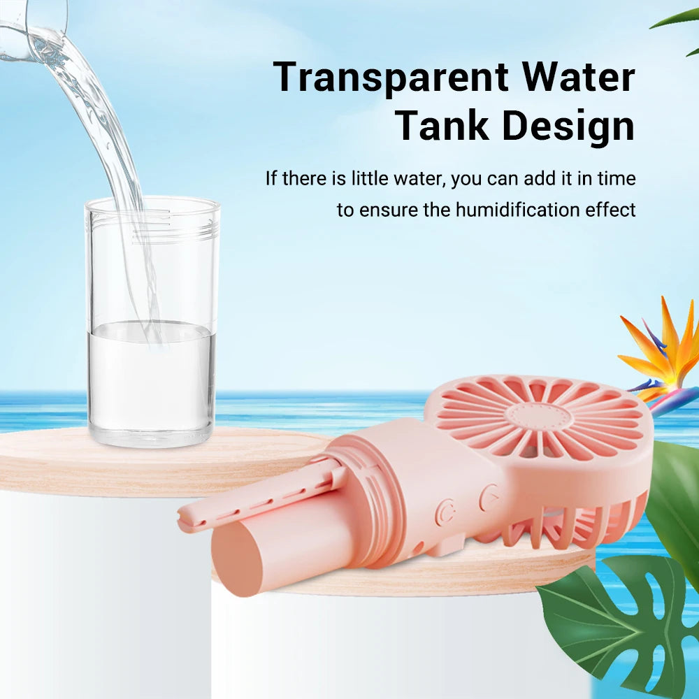 Portable USB Rechargeable Mini Air Conditioner &amp; Humidifier Fan for Home Office