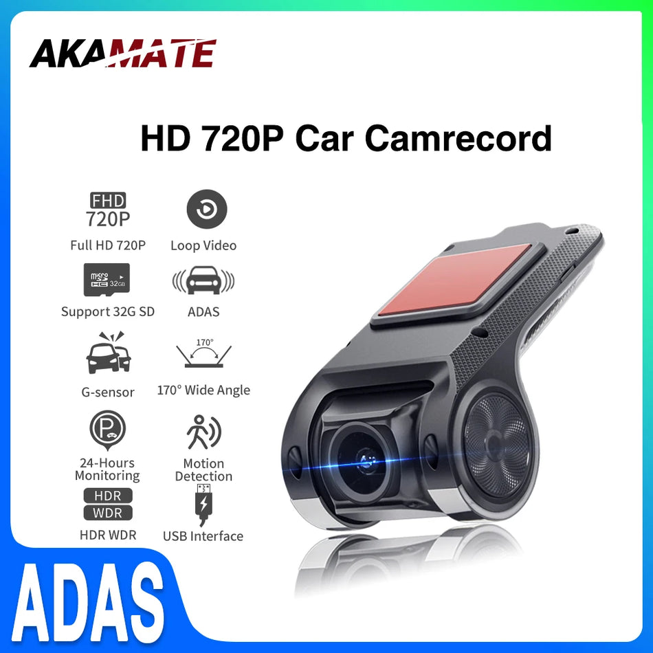 AKAMATE DVR &ndash; Full HD 720P Car Dash Cam Compact Recorder