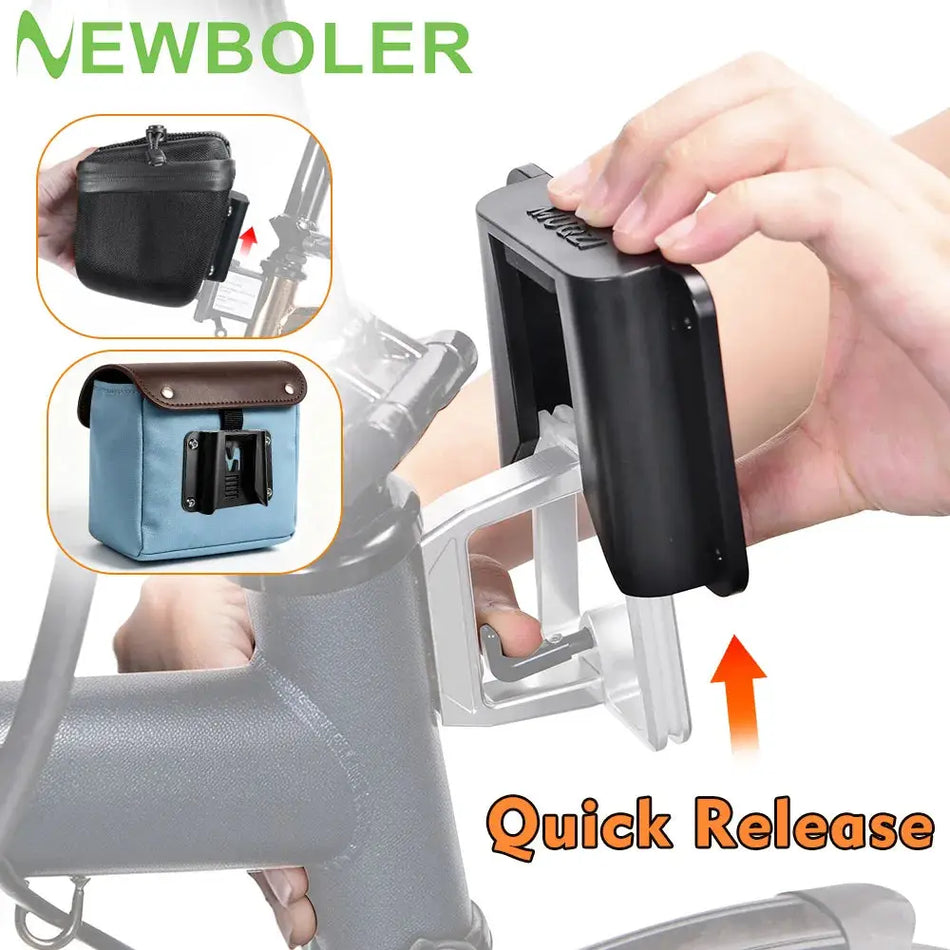 Folding Bike Pig Nose Bag Adapter For Brompton Plastic Block by InterCyprus Trading Ltd