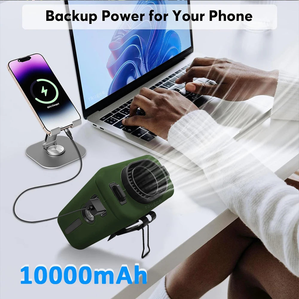 Portable Waist Fan Mini Clip Fan 10000mAh &ndash; Power Bank