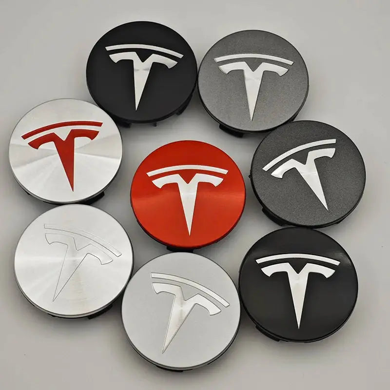 4 pcs/set suitable for Tesla Model 3 Y S X wheel center cap badge, modified wheel hub cap ABS 56mm Tesla original car wheel cent by InterCyprus Trading Ltd