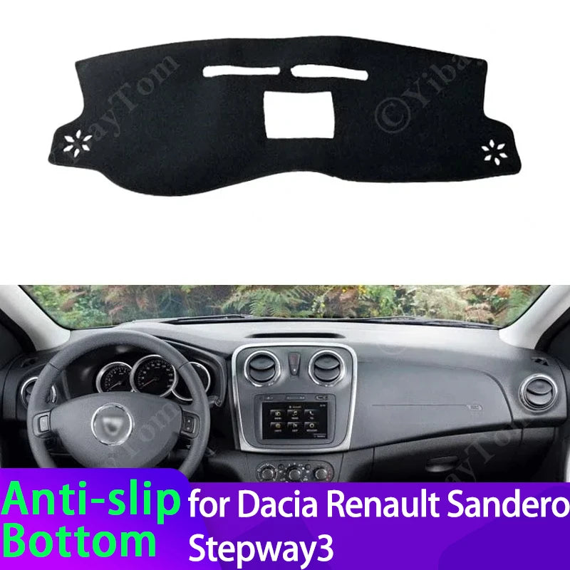 Cubierta de Tablero Antideslizante para Dacia Renault Sandero Stepway II 2013-2020