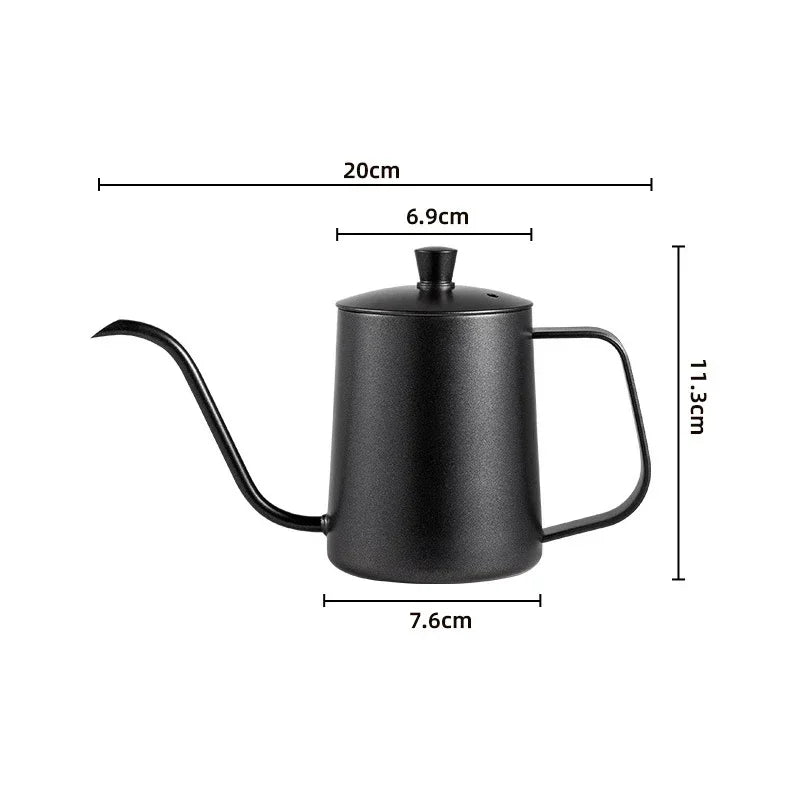 Stainless Steel Gooseneck Kettle &ndash; Precision Pour Control Black 350ML