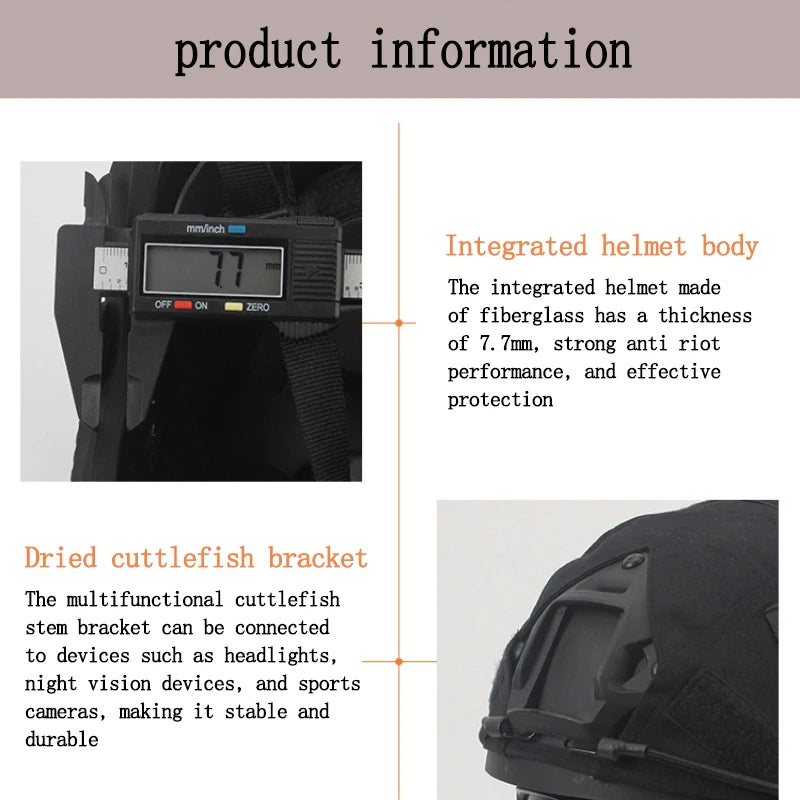 Fast MICH2000 Riot Helmet &ndash; Fiberglass Upgrade, Lightweight