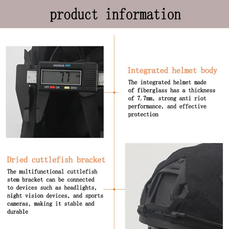 Fast MICH2000 Riot Helmet &ndash; Fiberglass Upgrade, Lightweight