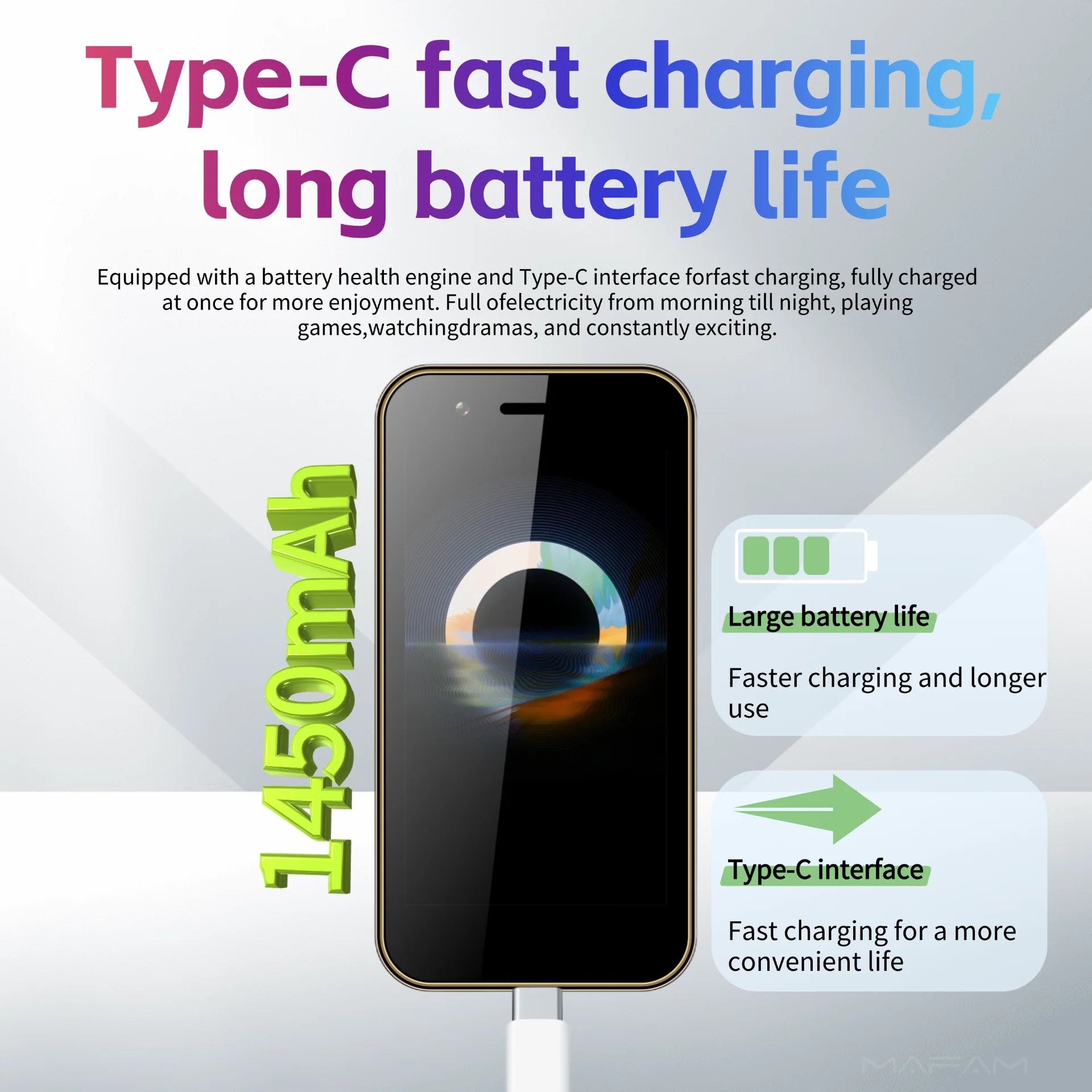 Mini Pocket Size Android Kids Phone - Dual SIM 3G 3.0 Screen