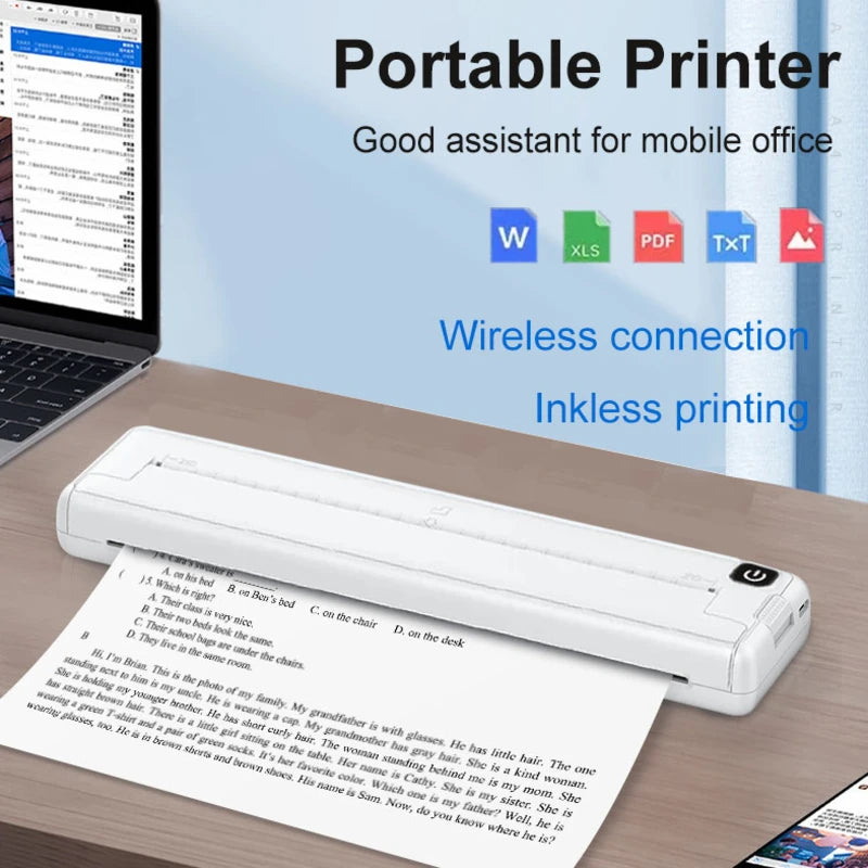 A4 Portable Thermal Printer &ndash; Wirelessly Inkless Printing