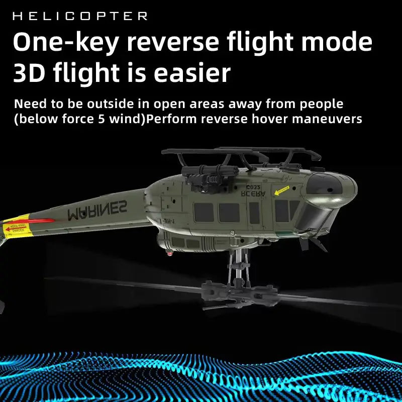 2025 UH-1 Huey C032 &ndash; Six Channel Stunt Flight Capability