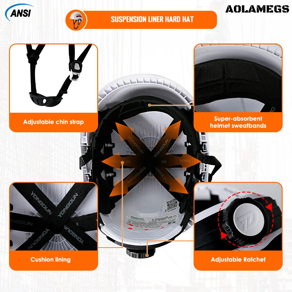 L4AQM2002 ABS Safety Helmet &ndash; Breathable Lightweight Design