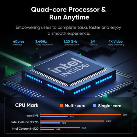 Intel N95 15.6 Inch Portable Laptop &ndash; Long Battery Life and High Performance